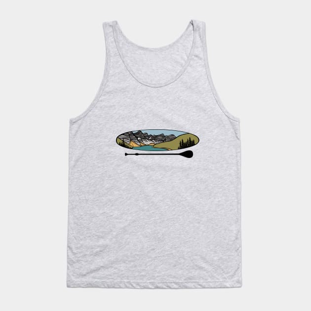 Stand Up Paddle Board - Mountain Lake Art Tank Top by NewBranchStudio